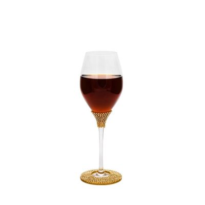 qualità Bicchiere di vino di cristallo decorati con diamanti come regalo per l'anniversario fabbrica