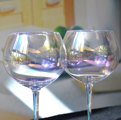 qualità Grandi palloni di colore arcobaleno in forma di 23 oz bicchieri di vino di cristallo fabbrica