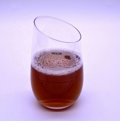 qualità Vetro di vino a cristallo senza stelo a bordo obliquo con vertice angolare fabbrica