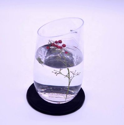 qualità Vetro di vino a cristallo senza stelo a bordo obliquo con vertice angolare fabbrica