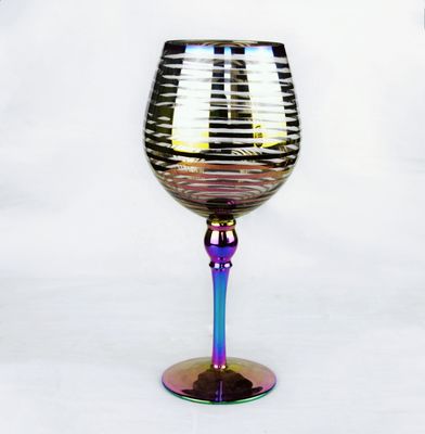qualità Cerchi laser con cristallo di vino iridescente con stelo di perla fabbrica