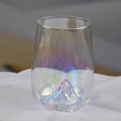 qualità Il fondo Crystal Wine Glass With Ion della montagna di ghiaccio ha placcato iridescente fabbrica