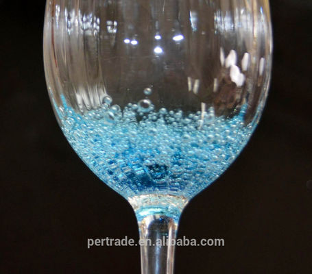 qualità Bicchiere di vino blu d'oceano fatti a mano con bolle frizzanti fabbrica