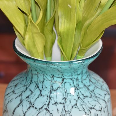 qualità Vaso in vetro decorativo in marmo di colore orientale, Vaso a centro alto per Hotle fabbrica