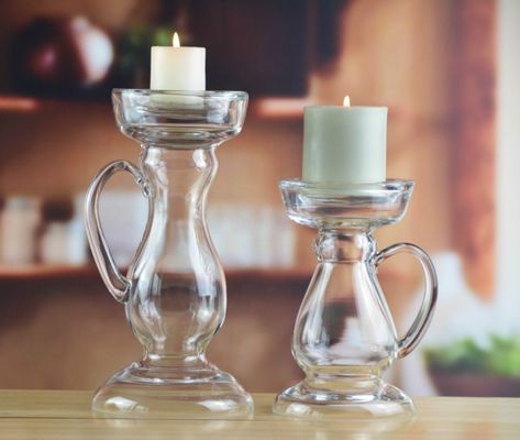 qualità Nuovo design Vaso di vetro decorativo soffiato a mano con manico fabbrica