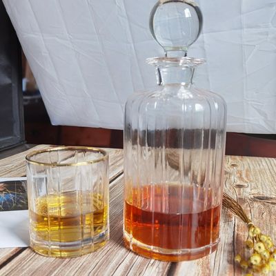 qualità Confezionato con cerchiera d'oro, intero set di bicchieri di whisky fatti a mano fabbrica