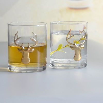 qualità Bicchiere di whisky decorativo rotondo personalizzato per Natale fabbrica