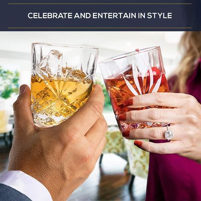 qualità Antichi bicchieri di whisky senza piombo, in rilievo, da 10 oz, bicchieri per la degustazione del whisky. fabbrica