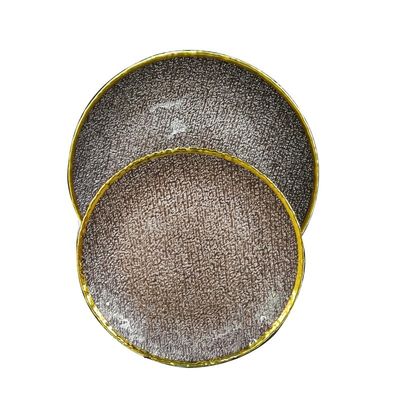 qualità Piatti di ricarica in vetro da dolce di colore dorato, piatti di ricarica decorativi per il matrimonio fabbrica