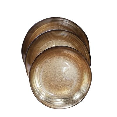 qualità Piatti di ricarica in vetro da dolce di colore dorato, piatti di ricarica decorativi per il matrimonio fabbrica