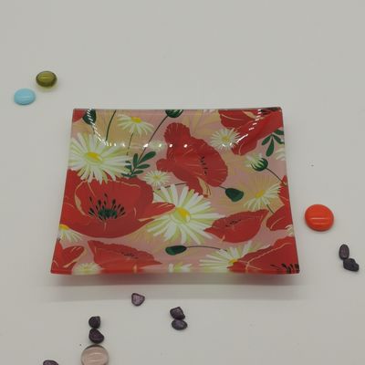 qualità Personalizzare il colore nei piatti da cena in vetro quadrato cactus fabbrica