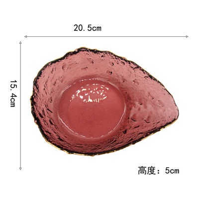 qualità Piastre di carica di vetro creativo colorato a forma irregolare fabbrica