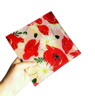 qualità Vaso temperato a colori stampato in vetro quadrato piatto per la casa fabbrica