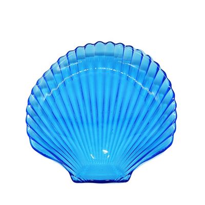 qualità Ocean Series Sea Shell Blue Glass Charger Plate per il dessert fabbrica
