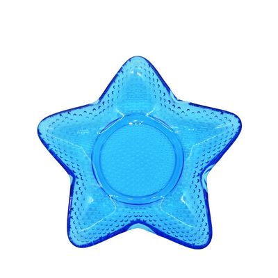 qualità Ocean Series Sea Shell Blue Glass Charger Plate per il dessert fabbrica