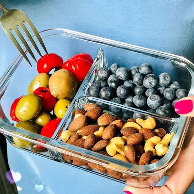 qualità Scatole da pranzo in vetro pressato al borosilicato con coperchio di chiusura fabbrica
