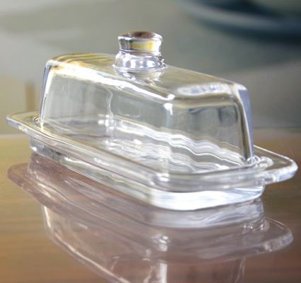 qualità Piastre di carica di vetro rettangolare per torte con copertura fabbrica