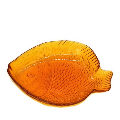 qualità Piastre di carica di vetro colorate in forma di pesce fabbrica