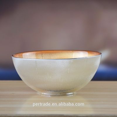 qualità Piastre di ricarica in vetro decorate in oro argento per la confezione di insalata fabbrica