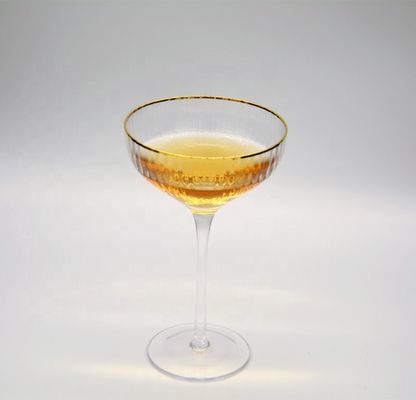 qualità Personalizzare Rame d'oro Strisci ottici Cristallo bicchieri cocktail fabbrica
