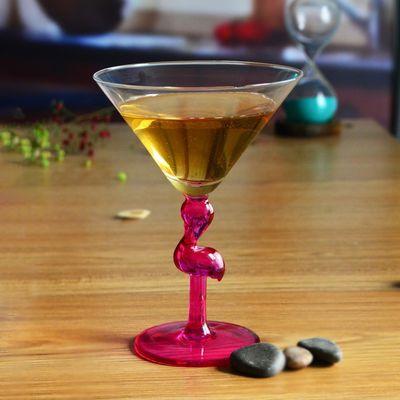 qualità Colore rosa Flamingo a forma di fusto Cocktail cristalli fabbrica