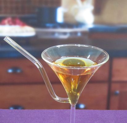 qualità Bicchieri di cocktail vintage a base di borosilicato con paglia fabbrica