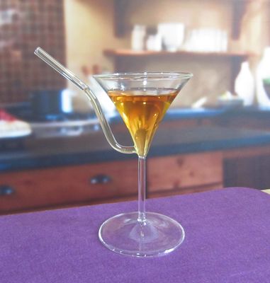 qualità Bicchieri di cocktail vintage a base di borosilicato con paglia fabbrica