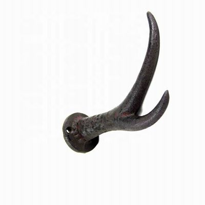qualità Deer Antler Cast Iron Wall Hooks Cast Iron Crafts Rust fabbrica