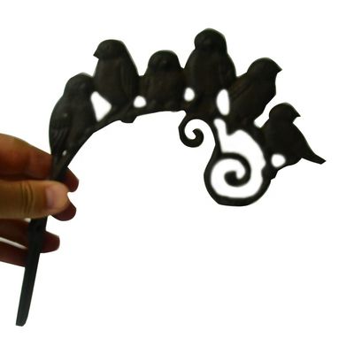 qualità Antico muro montato in forma di uccello Black Iron Coat Hooks fabbrica