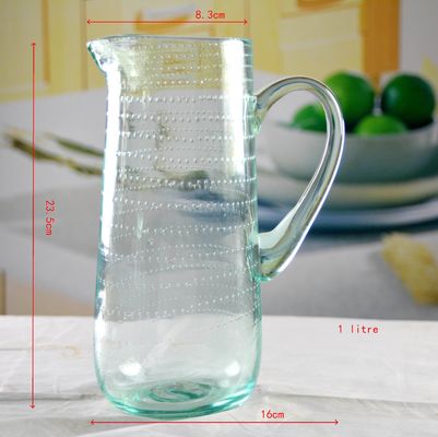 qualità Riciclare le bolle a spirale verdi Vaso d' acqua di vetro, Vaso di vetro grande fabbrica