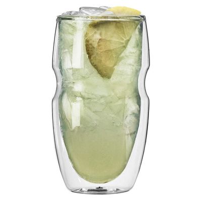 qualità Personalizza bicchieri da bere a doppia parete di borosilicato fabbrica