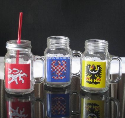 qualità Colore Diamanti caratteri Verniciato a mano contenitore di vetro Per cucina fabbrica