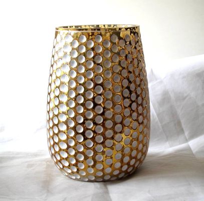 qualità 3 dimensioni Colore argento Portacandele in vetro a forma di uovo fabbrica