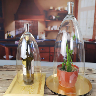 qualità Cloche a cupola di vetro trasparente senza piombo a mano da 21 pollici fabbrica