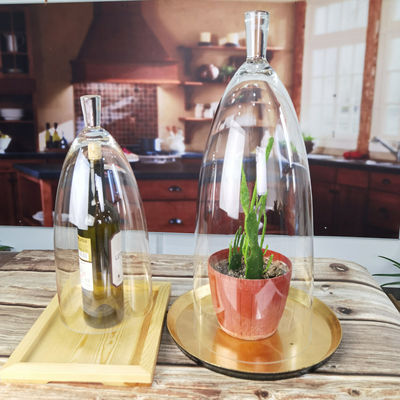 qualità Cloche a cupola di vetro trasparente senza piombo a mano da 21 pollici fabbrica