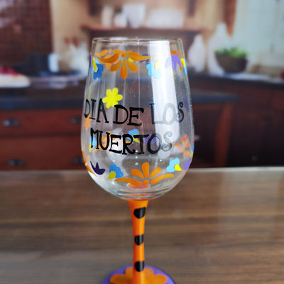 qualità FDA Regalo per le vacanze Vaso di vino da festa dipinto a mano fabbrica