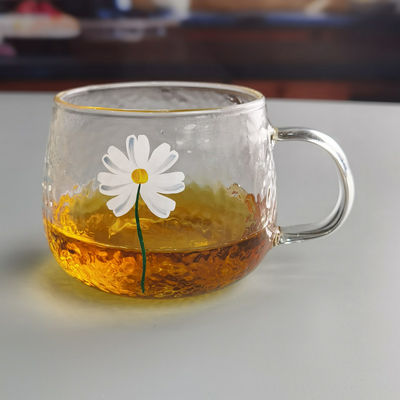 qualità Borosilicato martellato texture Tumbler bicchieri da bere con cerniera dorata fabbrica