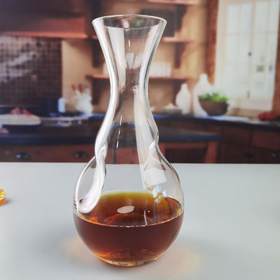 qualità 750 ml SGS Decanter di vino a cristallo aerazione con disegno a torsione tortuosa fabbrica