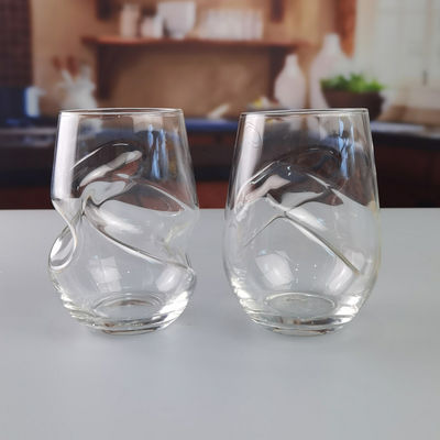 qualità Bicchieri di vino rosso a cristallo tortuoso 250 ml fabbrica